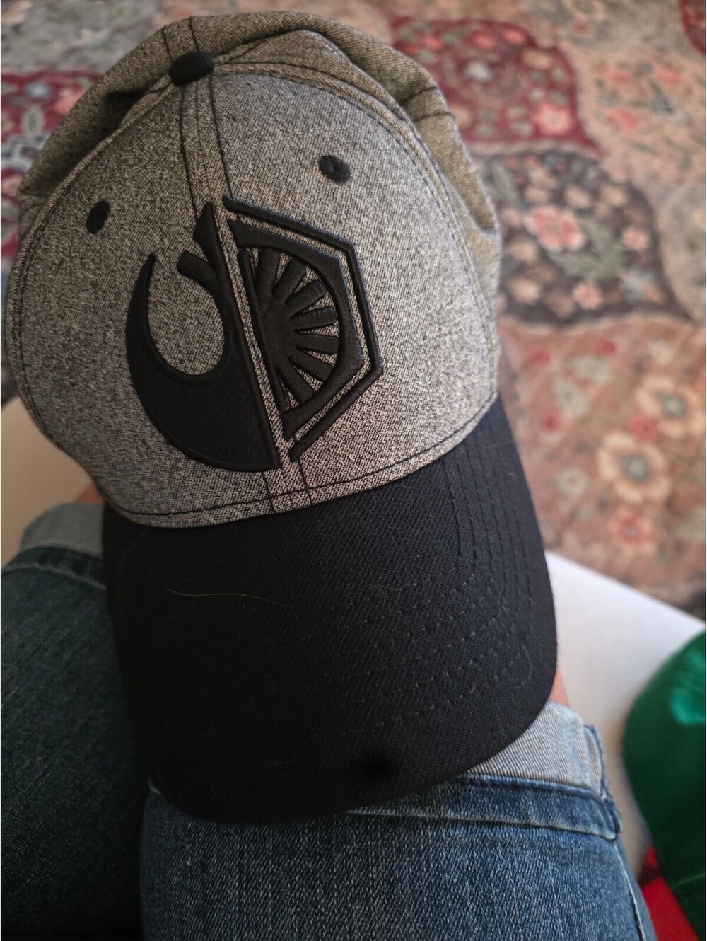 Star Wars Gray and Black Baseball Cap with Rebel and Empire Logos